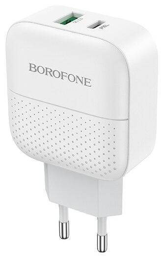 Сетевое зарядное устройство Borofone BA46A Premium, 18 Вт, белый