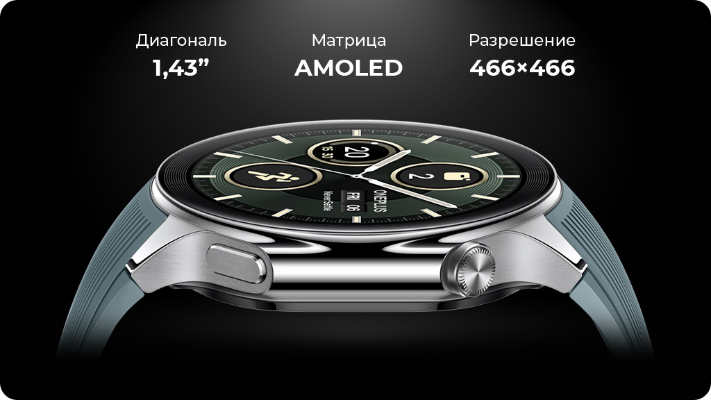 Умные часы OnePlus Watch 2 Global Черный