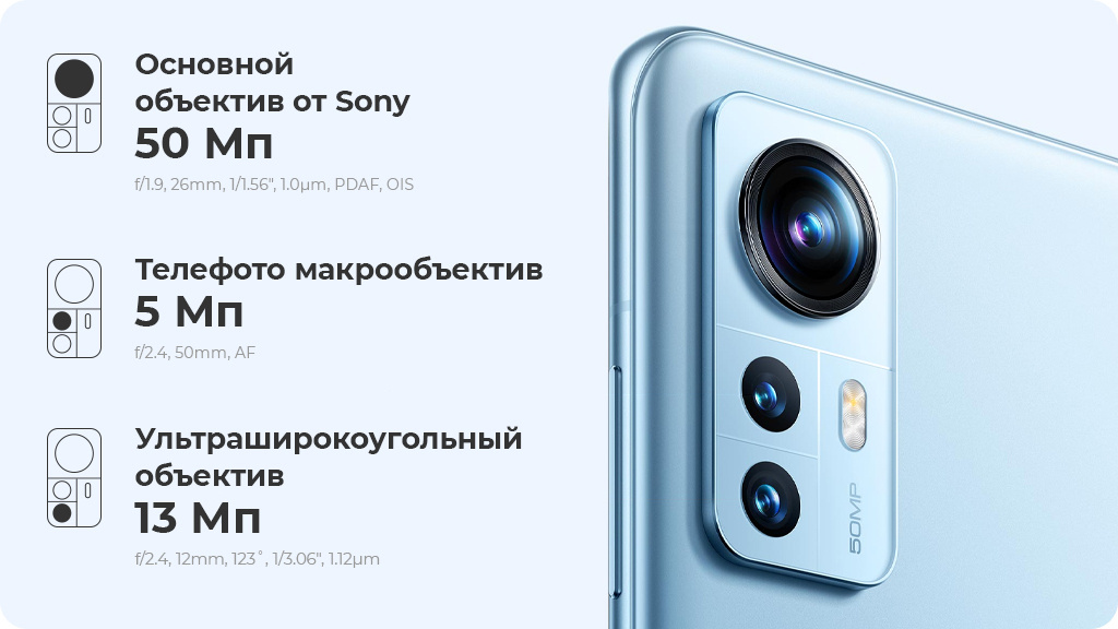 Xiaomi 12X 8/128Gb Голубой Global Version