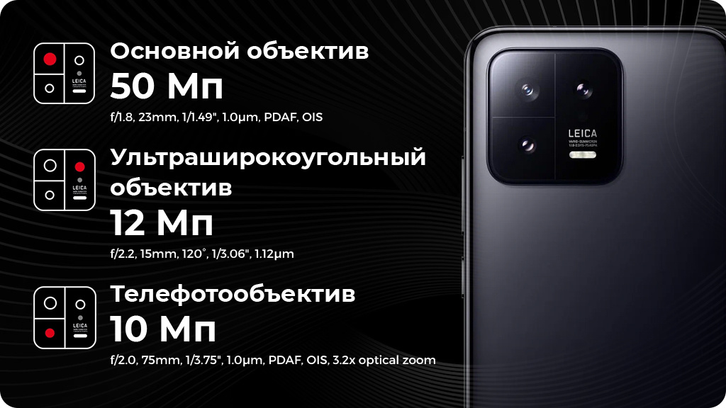 Xiaomi 13 12/256Gb Черный РСТ